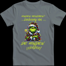 Createyou Minden rendben Grinch - Férfi - Szürke - 3XL