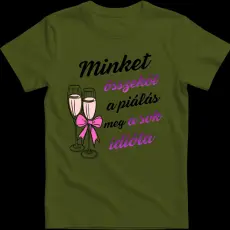 Createyou Minket összeköt ... idióta - Gyermek , Sötétzöld , XL