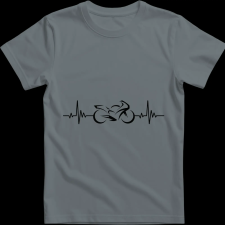 Createyou Motor sziluett ekg - Férfi , Szürke , S férfi póló