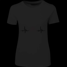 Createyou Motoros ekg - Női , Fekete , 2XL női póló