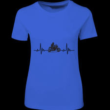 Createyou Motoros ekg - Női , Királykék , XL női póló