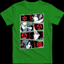 Createyou Naruto Sharinganok - Gyermek - Zöld - S gyerek póló