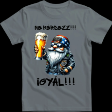 Createyou Ne kérdezz, igyál - Férfi - Szürke - L