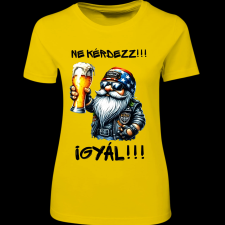 Createyou Ne kérdezz, igyál - Női - Sárga - M női póló