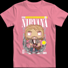 Createyou Nirvana Kurt Cobain - Férfi - Pink - 2XL férfi póló
