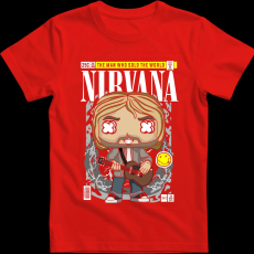 Createyou Nirvana Kurt Cobain - Férfi - Piros - L
