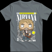 Createyou Nirvana Kurt Cobain - Férfi - Szürke - 3XL férfi póló