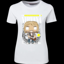 Createyou Nirvana Kurt Cobain - Női - Fehér - M női póló