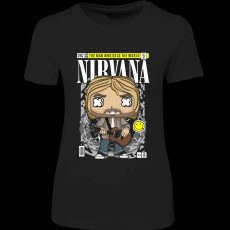 Createyou Nirvana Kurt Cobain - Női - Fekete - 2XL