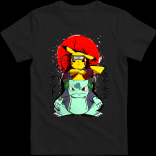 Createyou Pikachu 2 - Gyermek - Fekete - XS gyerek póló
