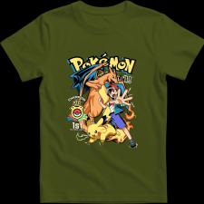 Createyou POKEMON - Férfi - Sötétzöld - XL férfi póló