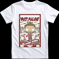 Createyou Post Malone - Gyermek - Fehér - XL gyerek póló