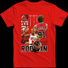 Createyou RODMAN - Gyermek - Piros - L gyerek póló