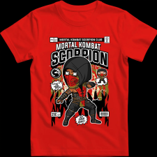 Createyou Scorpion - Gyermek - Piros - S gyerek póló