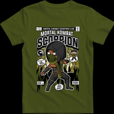 Createyou Scorpion - Gyermek - Sötétzöld - XS gyerek póló