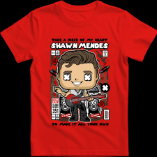 Createyou Shawn Mendes - Férfi - Piros - S férfi póló