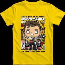 Createyou Shawn Mendes - Férfi - Sárga - XL férfi póló