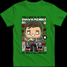Createyou Shawn Mendes - Férfi - Zöld - 2XL férfi póló