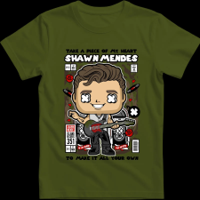 Createyou Shawn Mendes - Gyermek - Sötétzöld - L gyerek póló