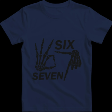 Createyou Six-Seven csontkéz - Férfi - Sötétkék - XL férfi póló