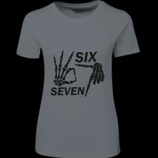 Createyou Six-Seven csontkéz - Női - Szürke - 2XL női póló