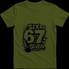 Createyou Six-Seven graffiti - Férfi - Sötétzöld - XL