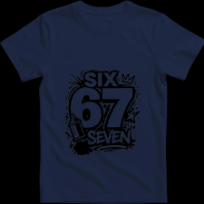 Createyou Six-Seven graffiti - Gyermek - Sötétkék - L gyerek póló