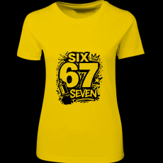 Createyou Six-Seven graffiti - Női - Sárga - 2XL