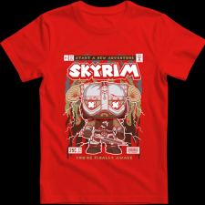 Createyou Skyrim - Férfi - Piros - M férfi póló