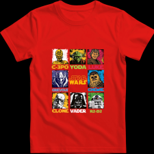 Createyou Star Wars - Gyermek - Piros - XL gyerek póló