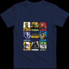 Createyou Star Wars - Gyermek - Sötétkék - XL gyerek póló