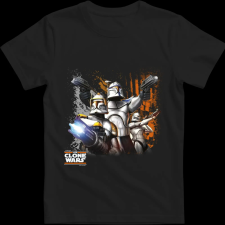 Createyou Star Wars Klón háborúk - Gyermek - Fekete - M gyerek póló