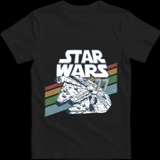 Createyou Star Wars Millennium Falcon 2 '77 - Férfi - Fekete - M férfi póló