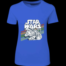 Createyou Star Wars Millennium Falcon 2 '77 - Női - Királykék - L női póló