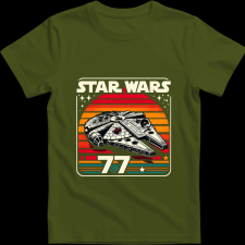Createyou Star Wars Millennium Falcon '77 - Gyermek - Sötétzöld - M gyerek póló