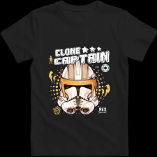 Createyou Star Wars Rex klón kapitány 2 - Gyermek - Fekete - XL gyerek póló