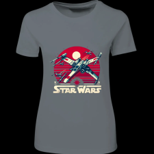 Createyou Star Wars X-Wing 4 - Női - Szürke - L női póló