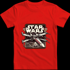 Createyou Star Wars X-Wing 5 - Férfi - Piros - XL férfi póló