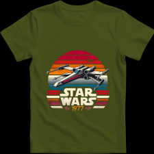 Createyou Star Wars X-Wing '77 - Férfi - Sötétzöld - XL férfi póló