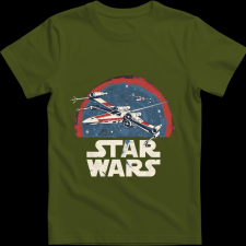 Createyou Star Wars X-Wing - Gyermek - Sötétzöld - L gyerek póló