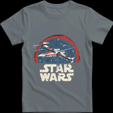 Createyou Star Wars X-Wing - Gyermek - Szürke - XS gyerek póló