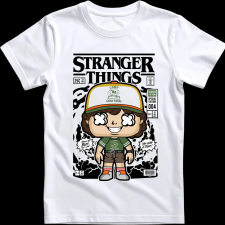 Createyou Stranger Things Dustin - Férfi - Fehér - XL férfi póló