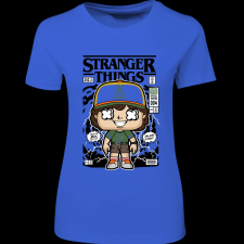 Createyou Stranger Things Dustin - Női - Királykék - 2XL női póló