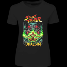 Createyou Street Fighter Dhalsim - Női - Fekete - S női póló