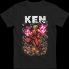 Createyou Street Fighter Ken - Férfi - Fekete - S