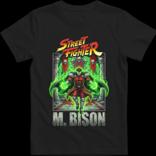 Createyou Street Fighter M Bison - Férfi - Fekete - XL férfi póló
