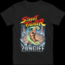 Createyou Street Fighter Zangief - Férfi - Fekete - L férfi póló