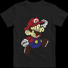 Createyou Super Mario - Férfi - Fekete - S férfi póló