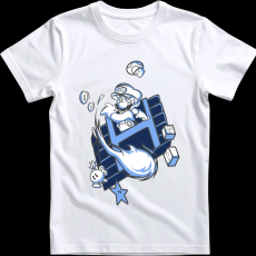 Createyou Super Mario Fire ball - Férfi - Fehér - 3XL