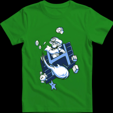 Createyou Super Mario Fire ball - Férfi - Zöld - M férfi póló